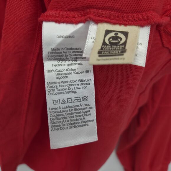 Madewell Womens Relaxed Long-Sleeve Raglan T Shirt Red 100% Cotton Small - Picture 4 of 4